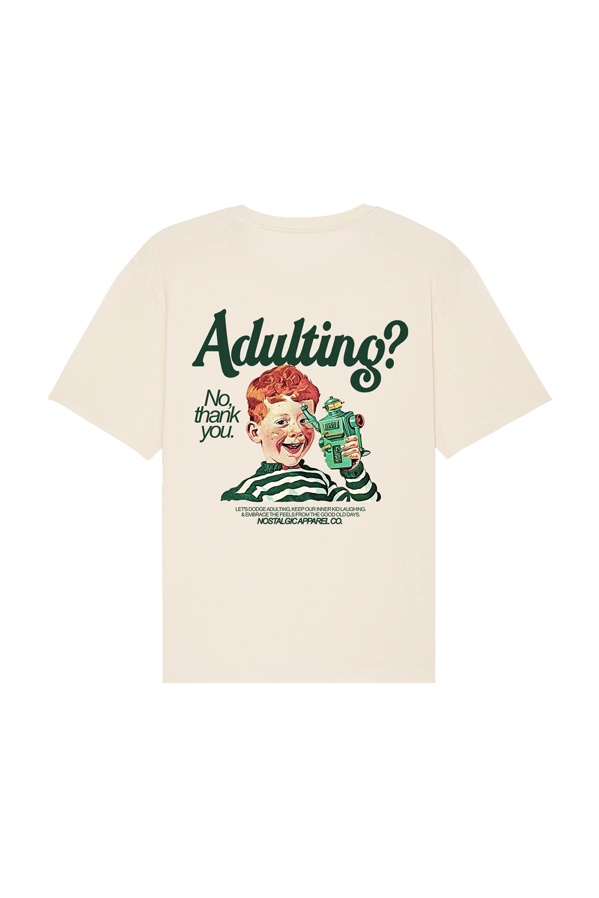Adulting? No, Thanks | Natural Tee - Image 2