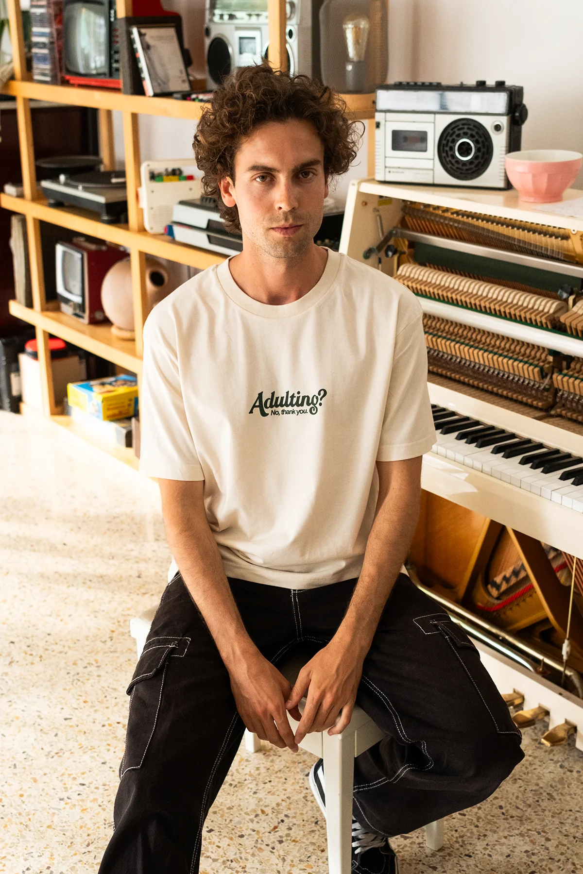 Adulting? No, Thanks | Natural Tee - Image 3