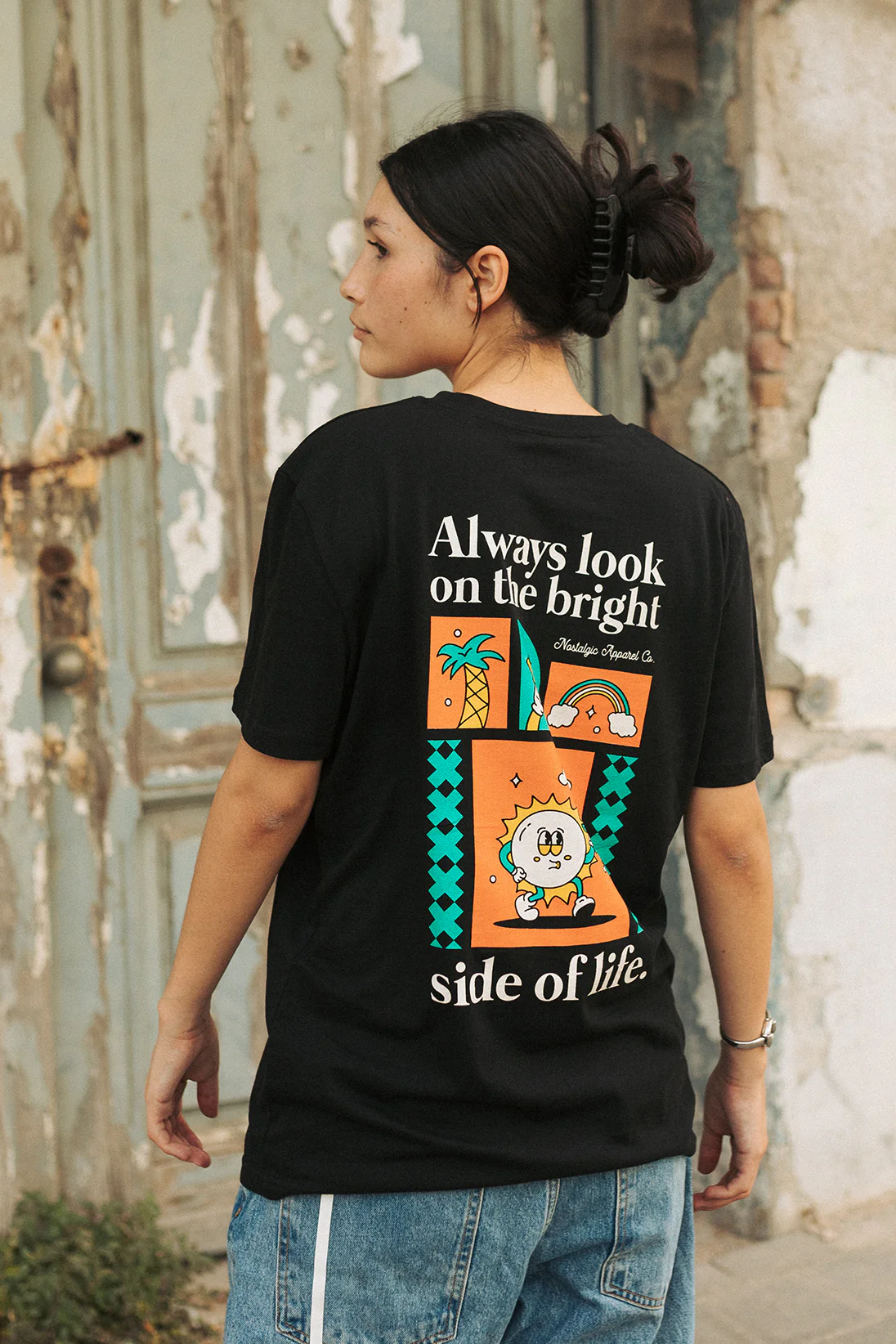 Always look on the bright side of life | Black Tee - Image 10