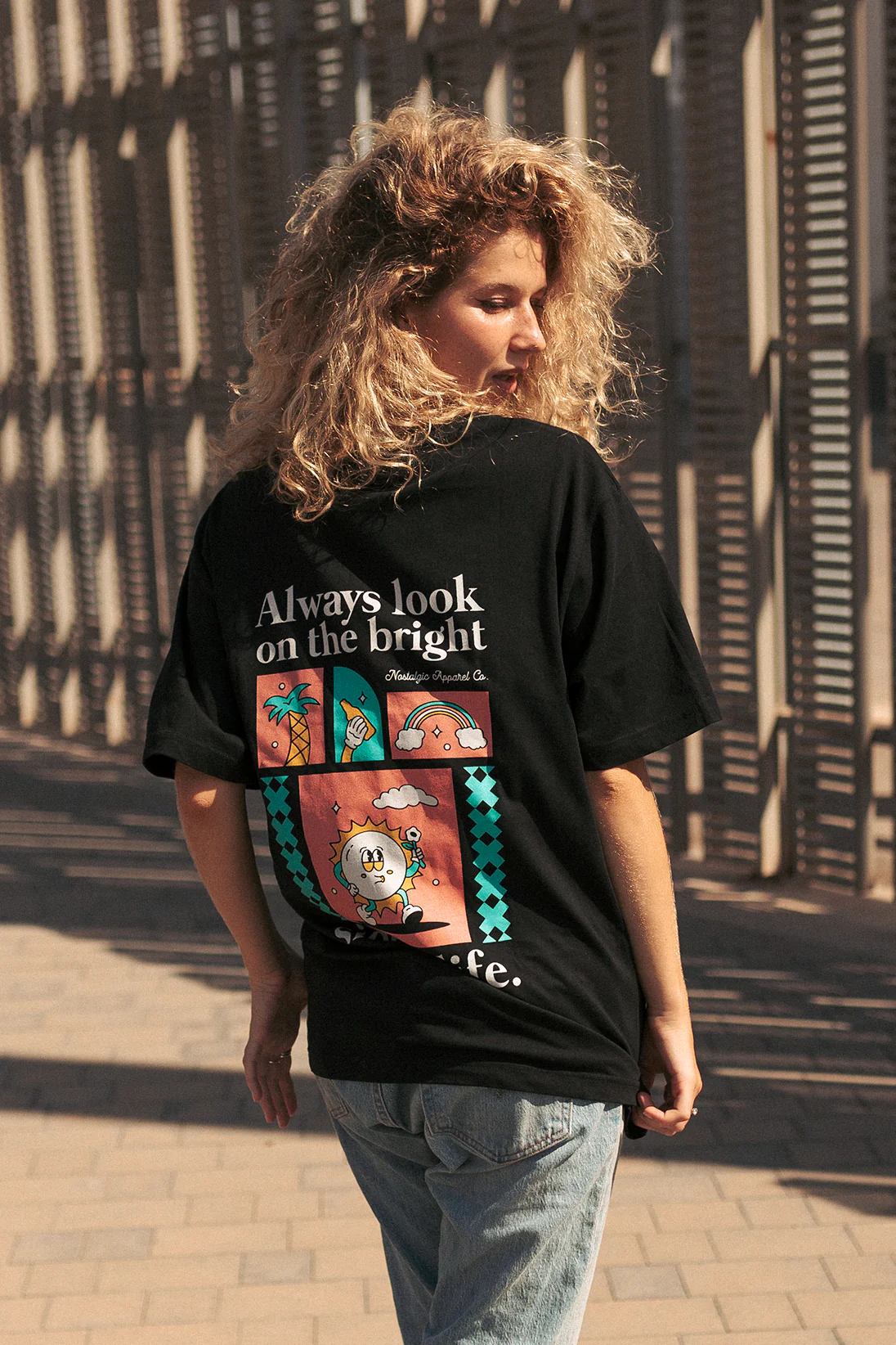 Always look on the bright side of life | Black Tee - Image 4