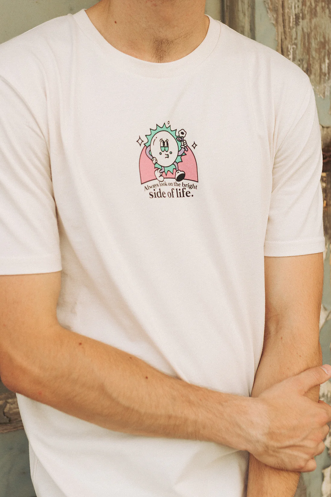 Always look on the bright side of life | White Tee - Image 3