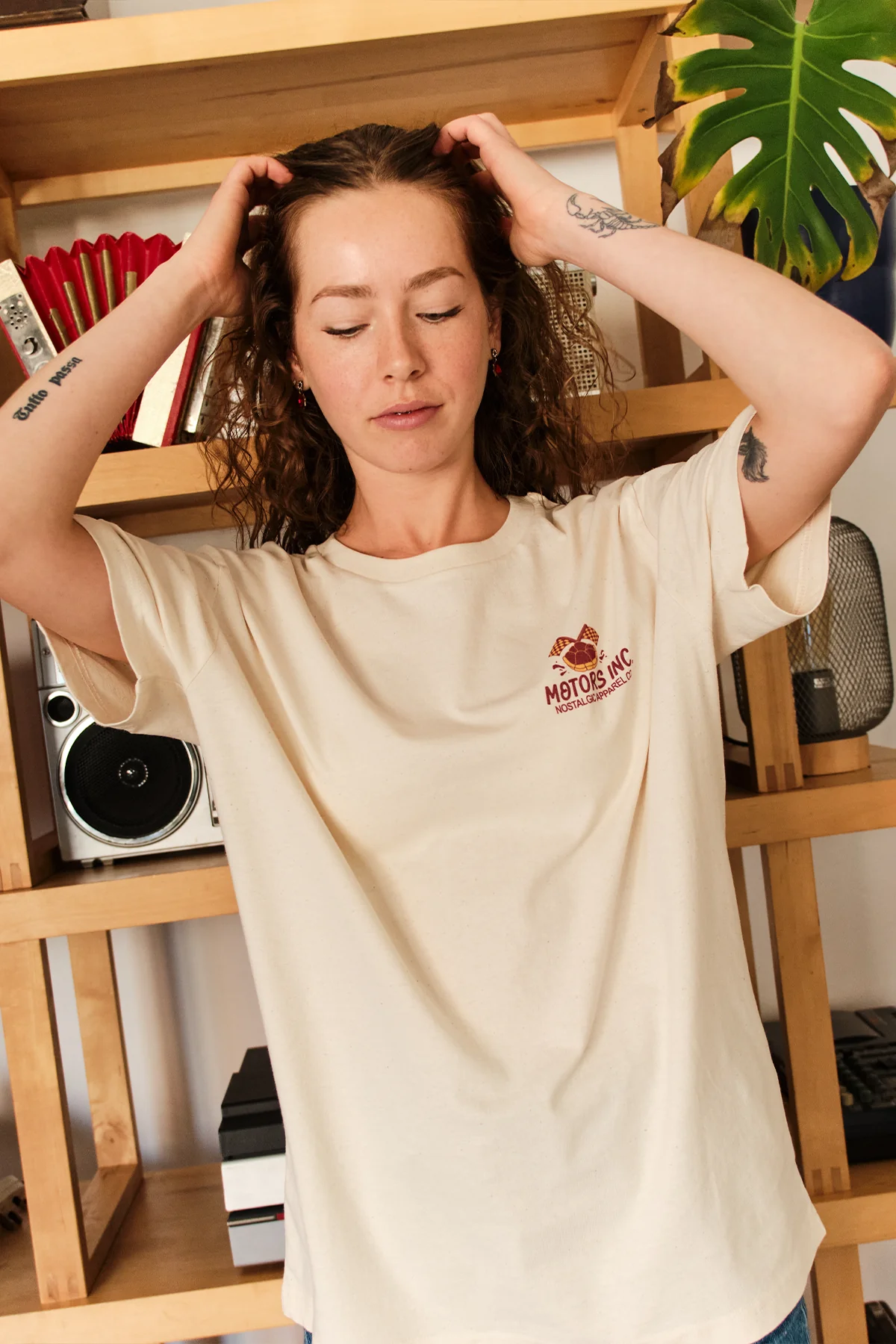 Don't Hurry Be Happy | Natural Tee - Image 3
