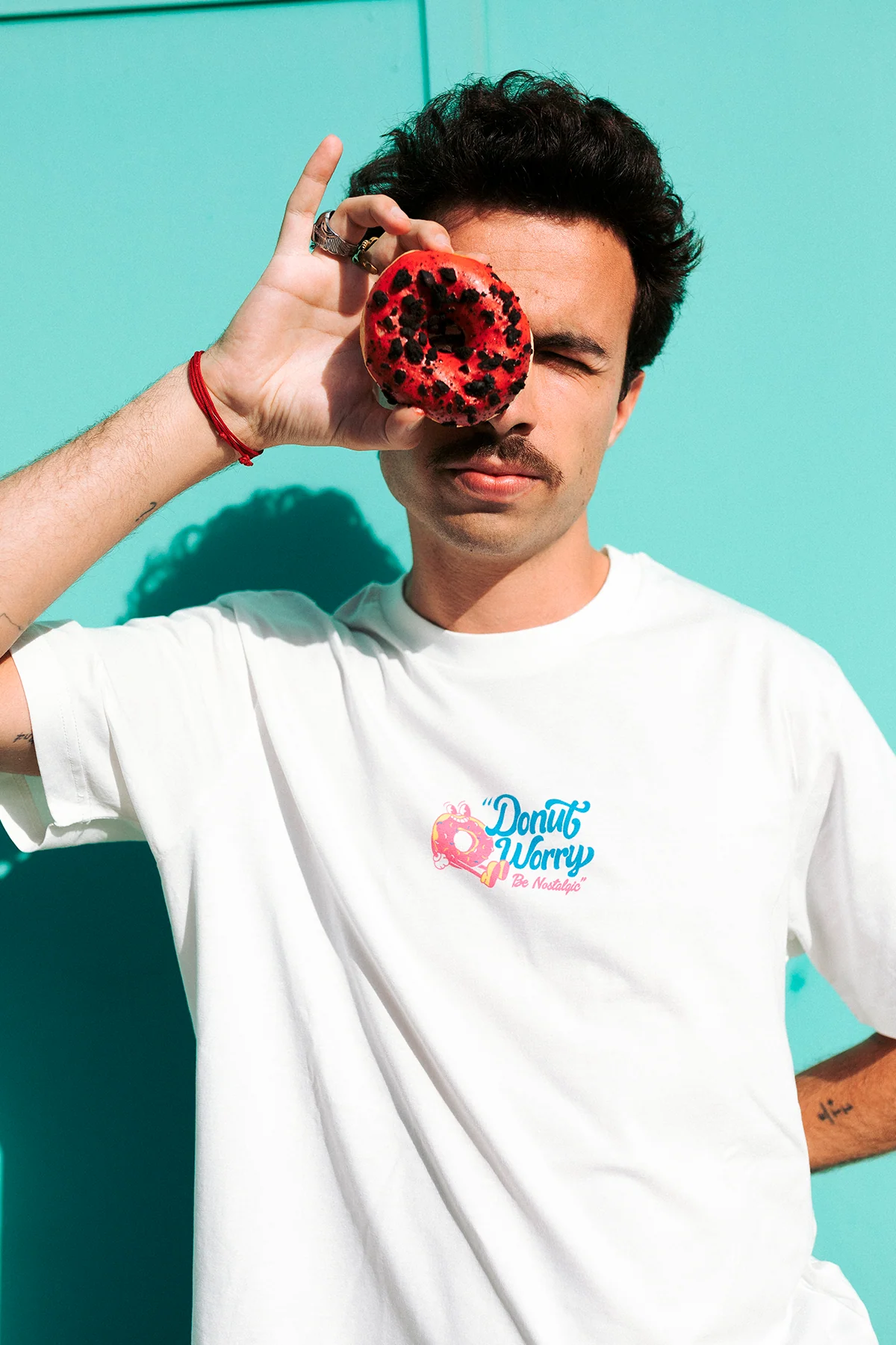 Donut Worry | OffWhite Tee - Image 3
