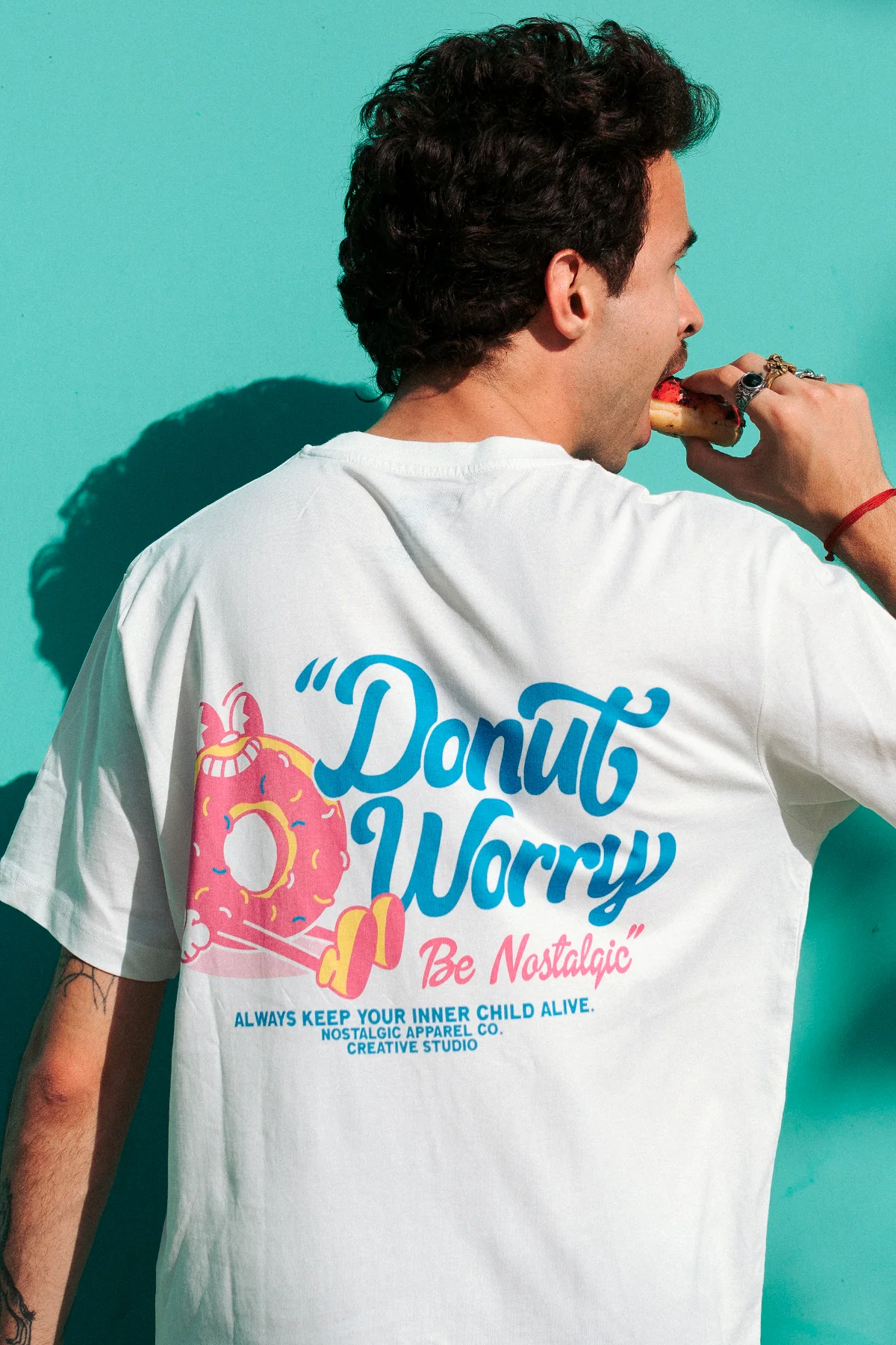 Donut Worry | OffWhite Tee - Image 4
