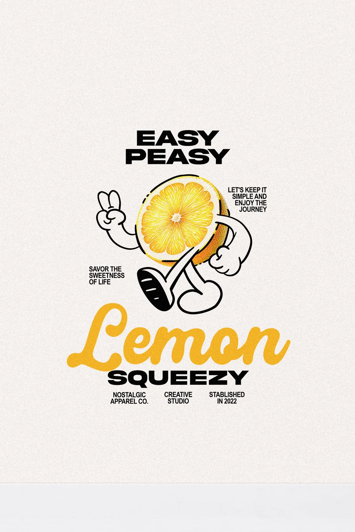 Easy Peasy Lemon Squeezy | OffWhite Tee - Image 3