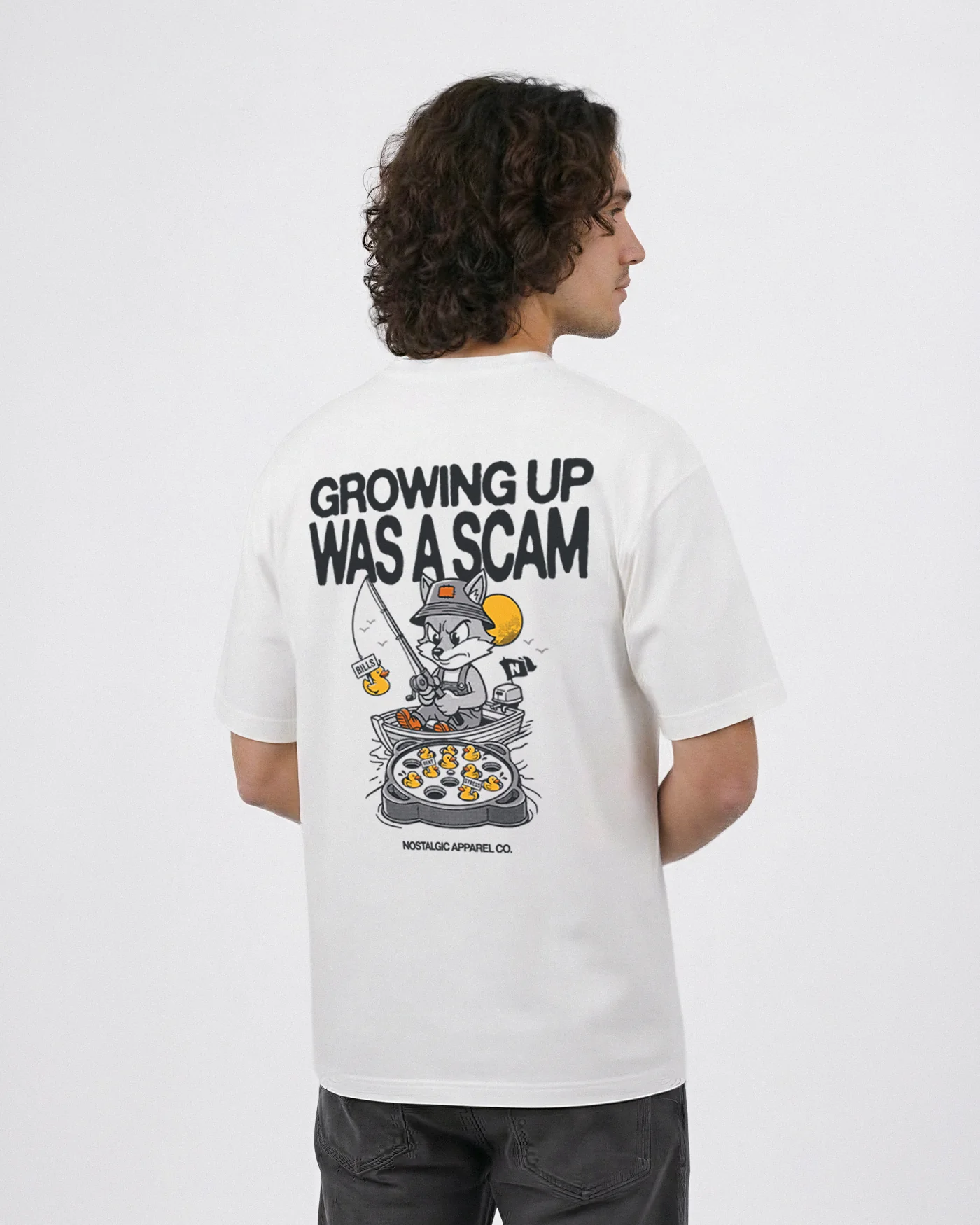 Growing up was a scam | White Tee - Image 4