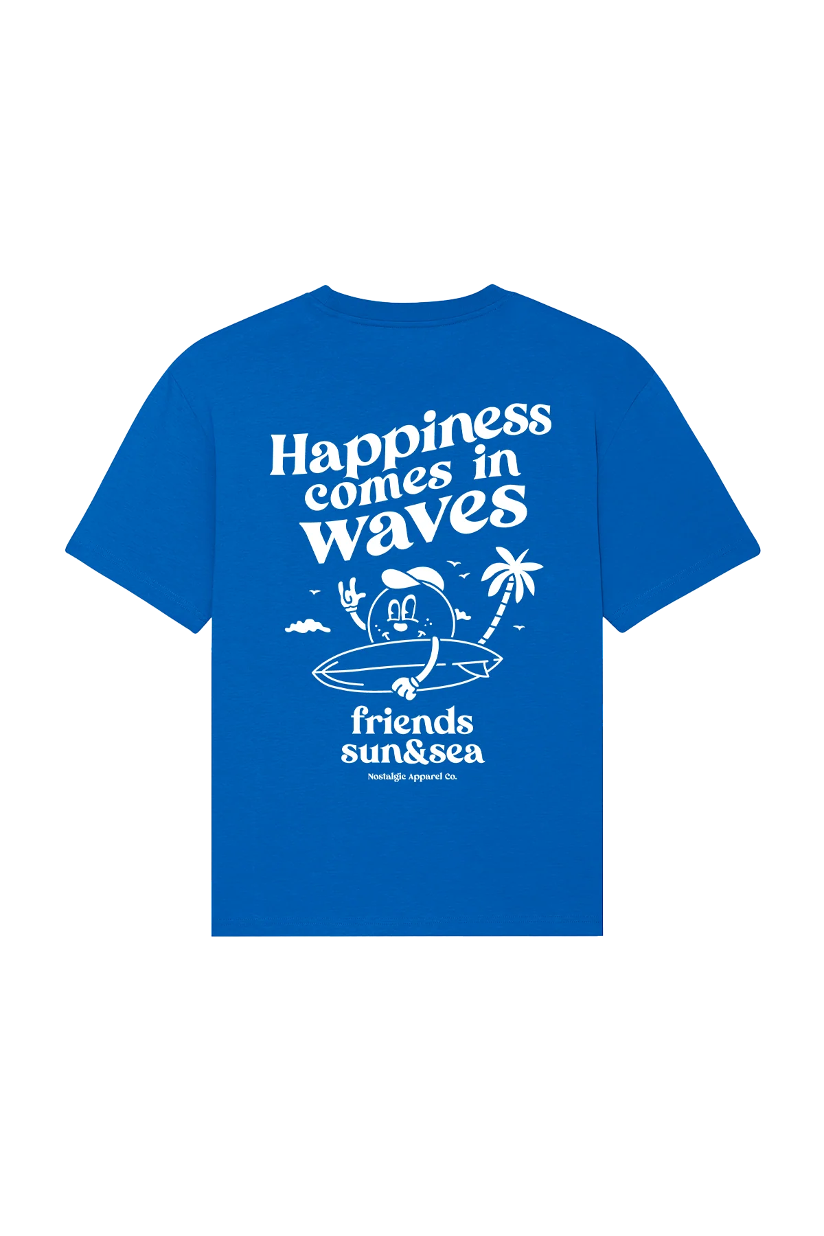 Happiness comes in waves | Blue Tee - Image 2