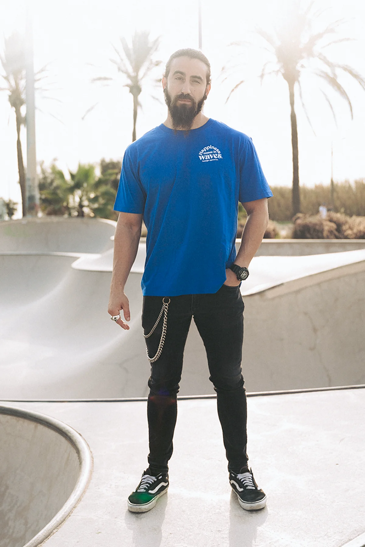 Happiness comes in waves | Blue Tee - Image 3