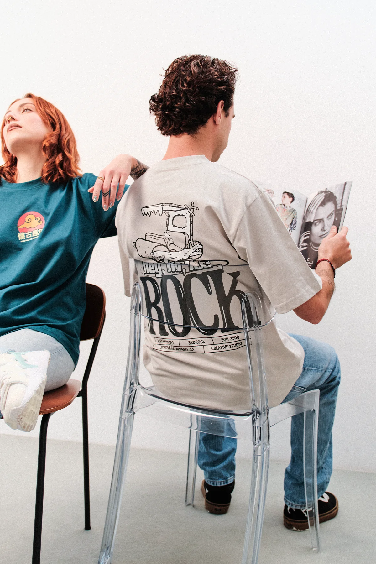 Hey, ho, let's rock | Grey Tee - Image 2