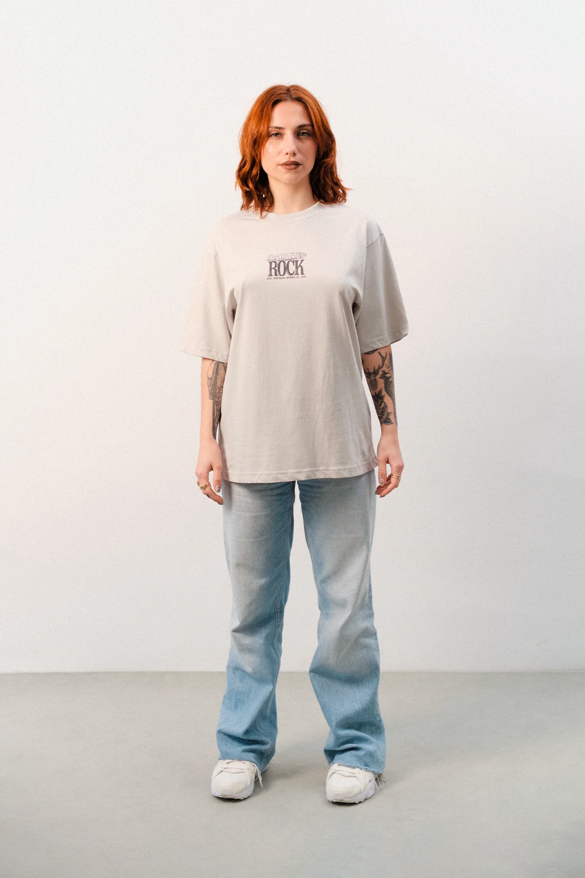 Hey, ho, let's rock | Grey Tee - Image 3
