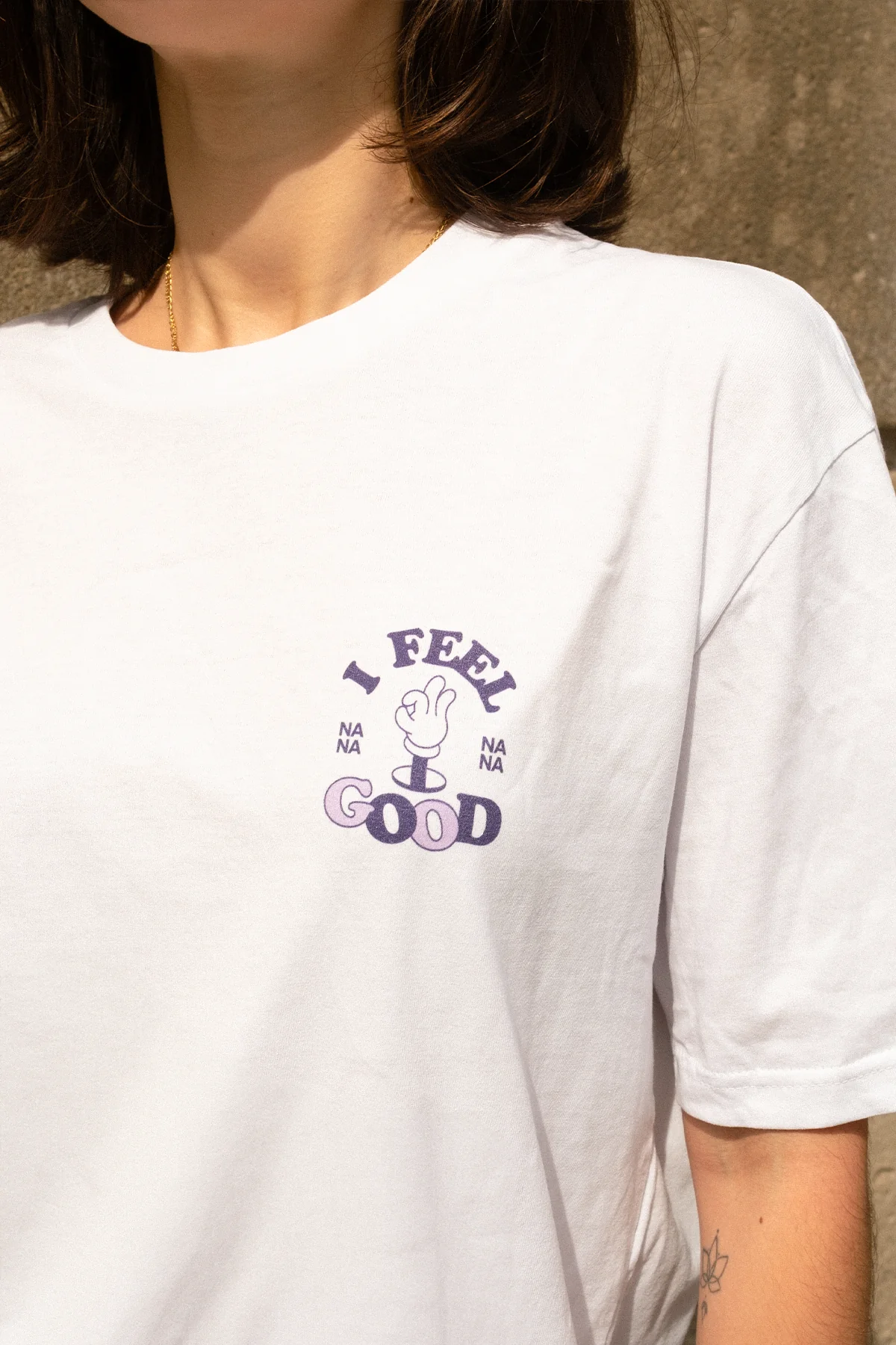 I Feel Good Nanana | White Tee - Image 5