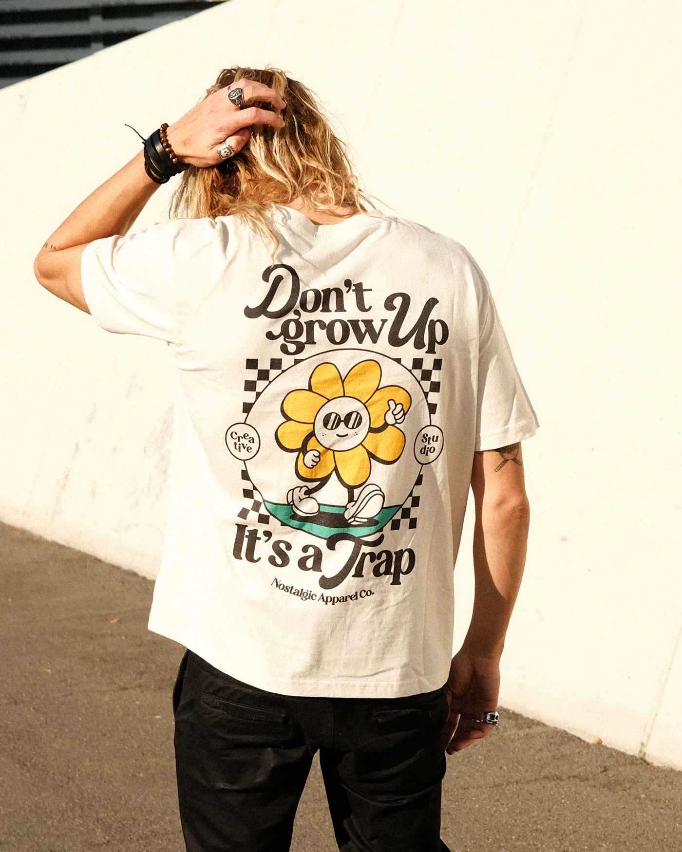 Don't grow up, it's a Trap | Natural Tee - Image 2