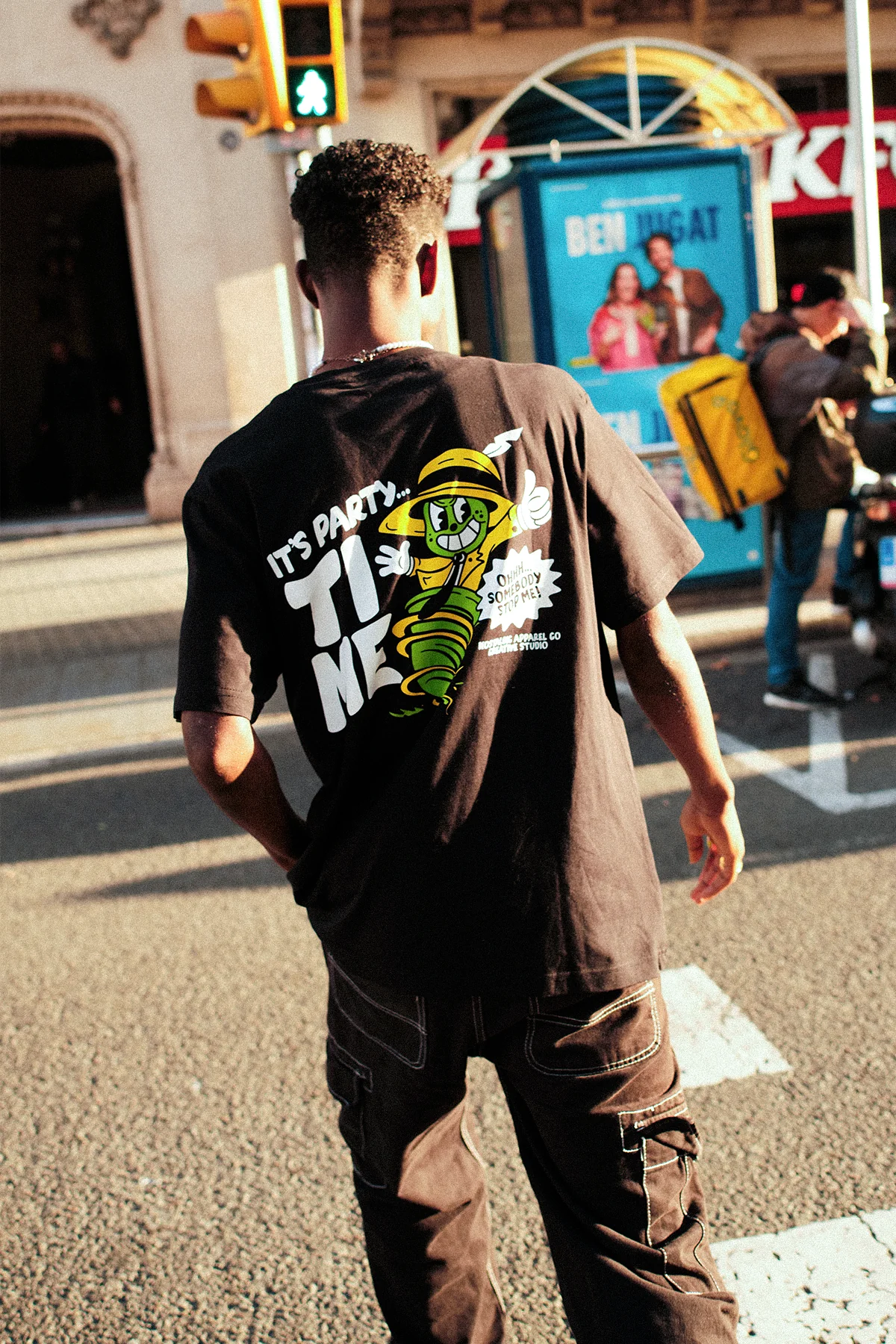 It's party time | Black Tee - Image 3