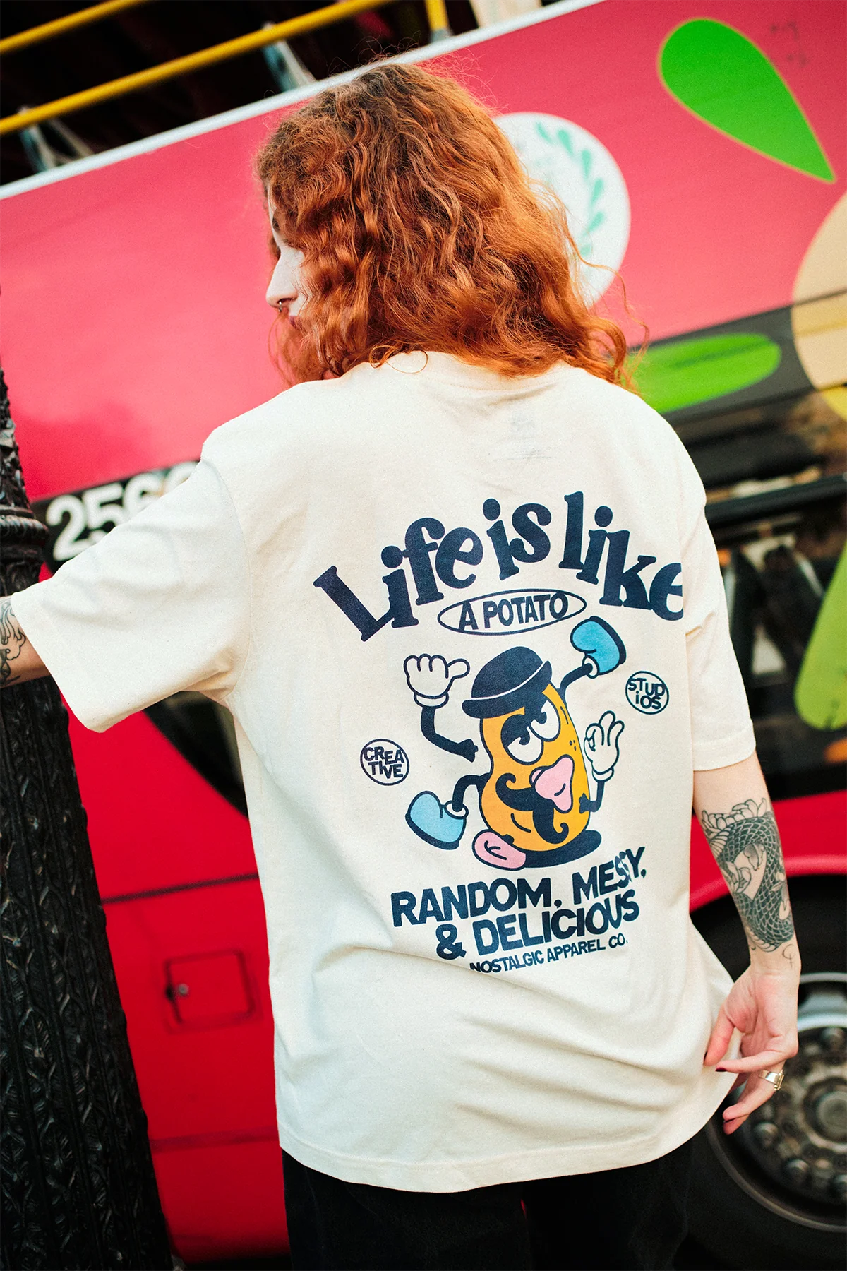 Life is like a potato | Natural Tee - Image 4