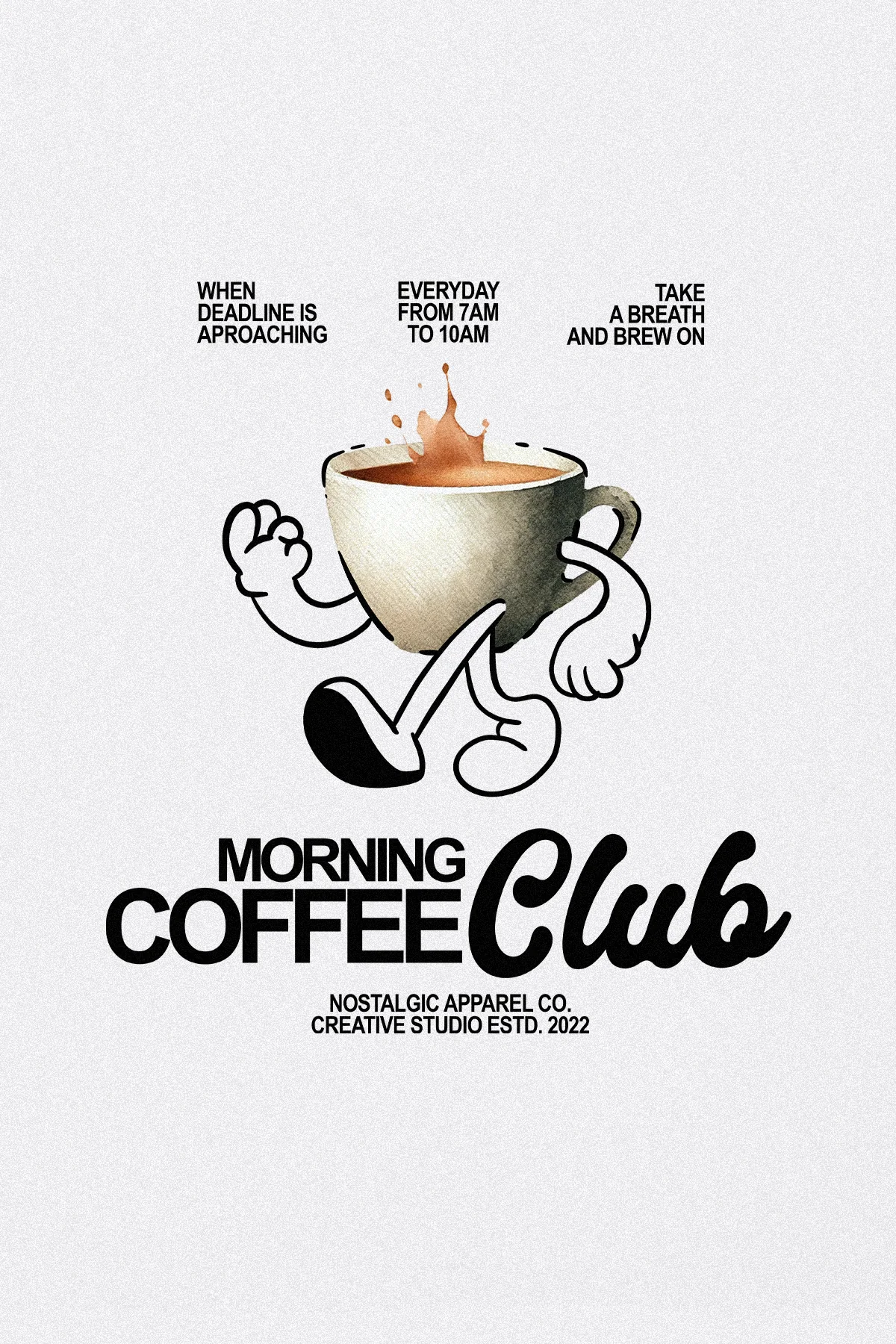 Morning Coffee Club | White Tee - Image 3
