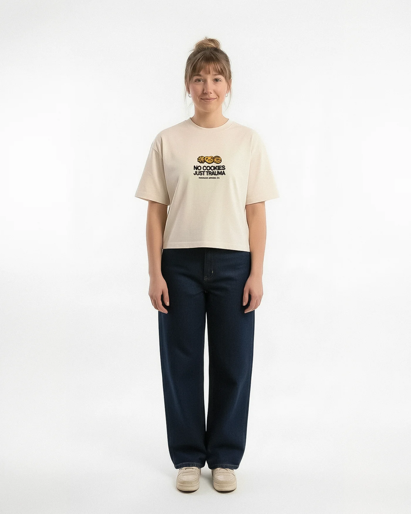 No cookies, just trauma | Cropped Tee - Image 3