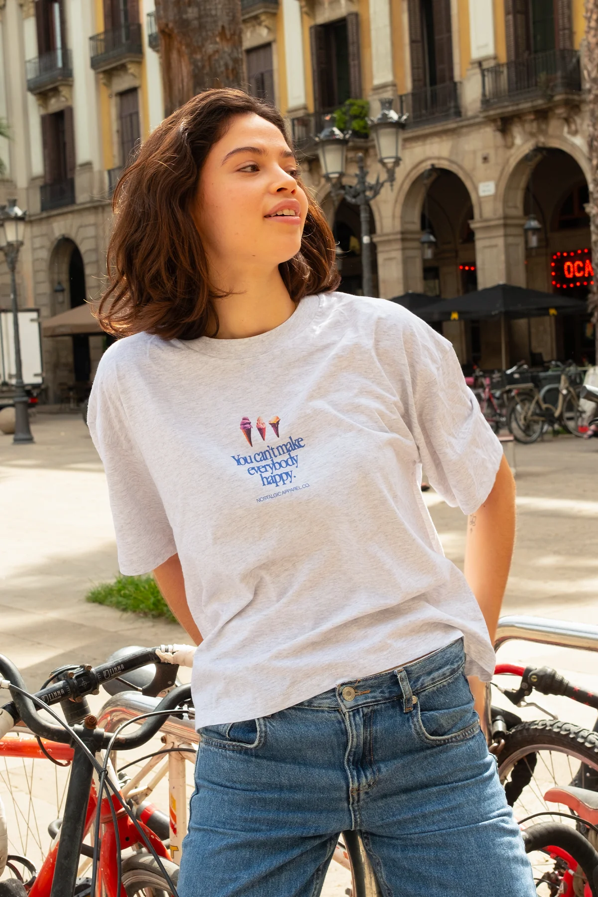 Not an IceCream | Heather Cropped Tee - Image 3