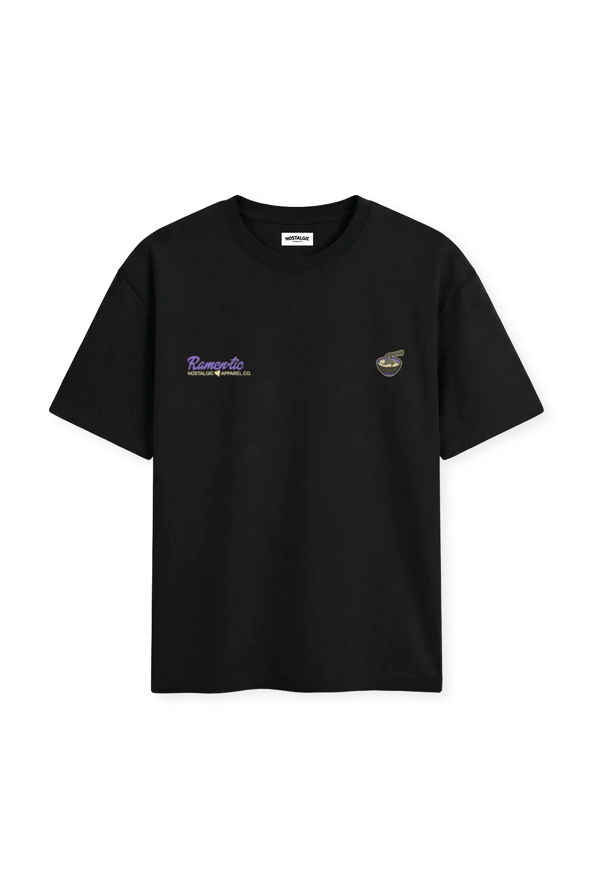 Ramen-tic plans only | Black Tee - Image 4