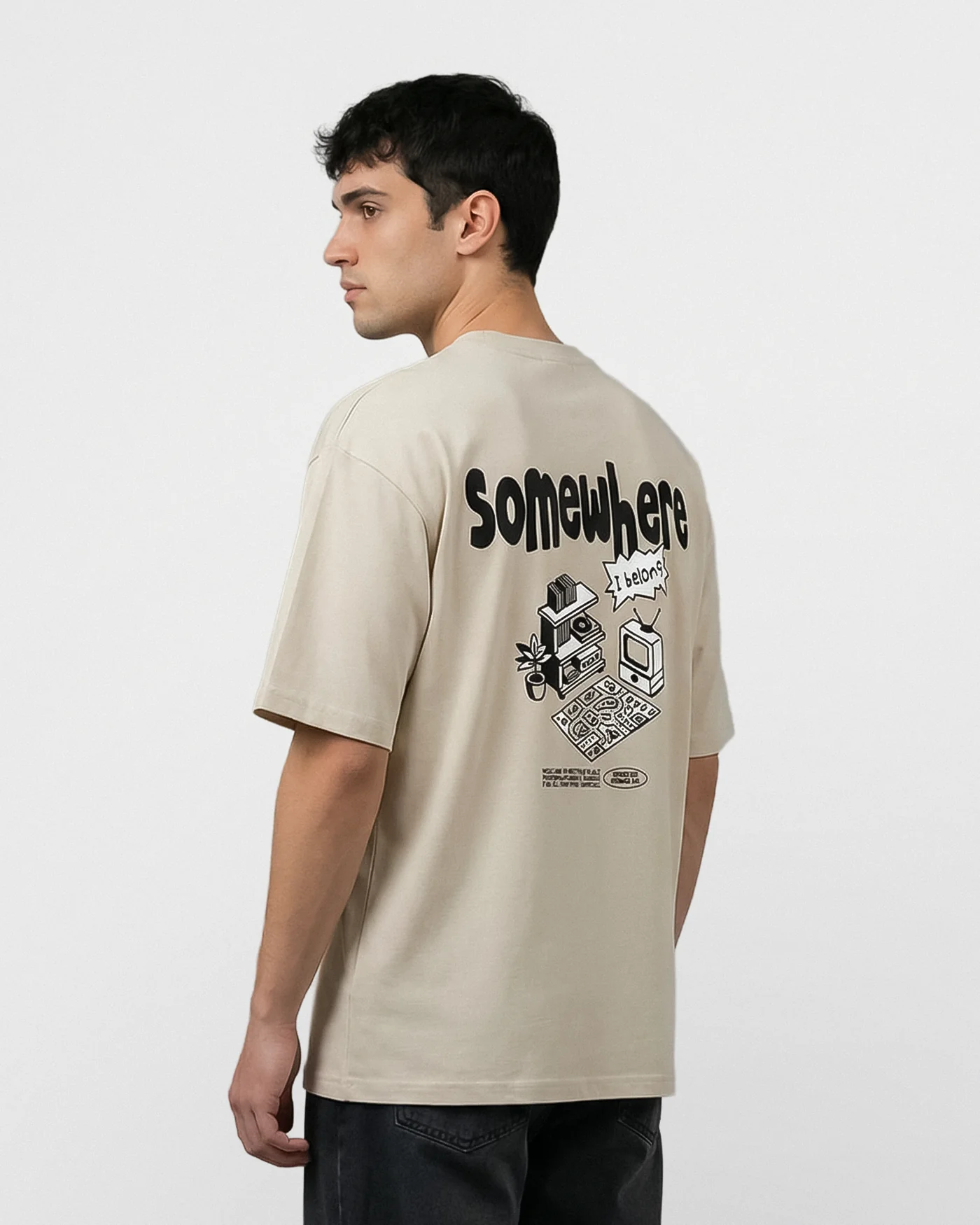 Somewhere I Belong | Stone Tee - Image 10