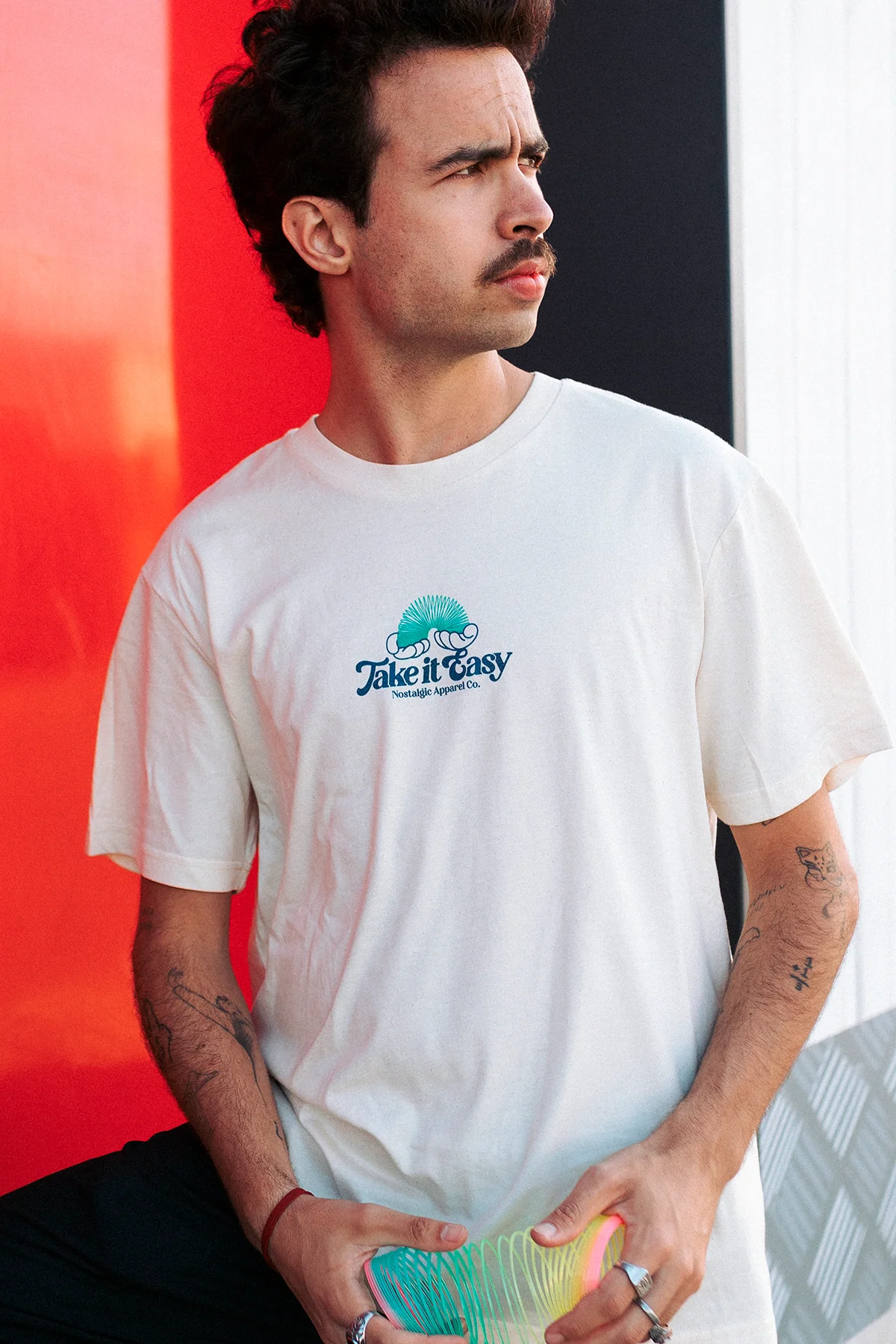 Take it Easy | Natural Tee - Image 4