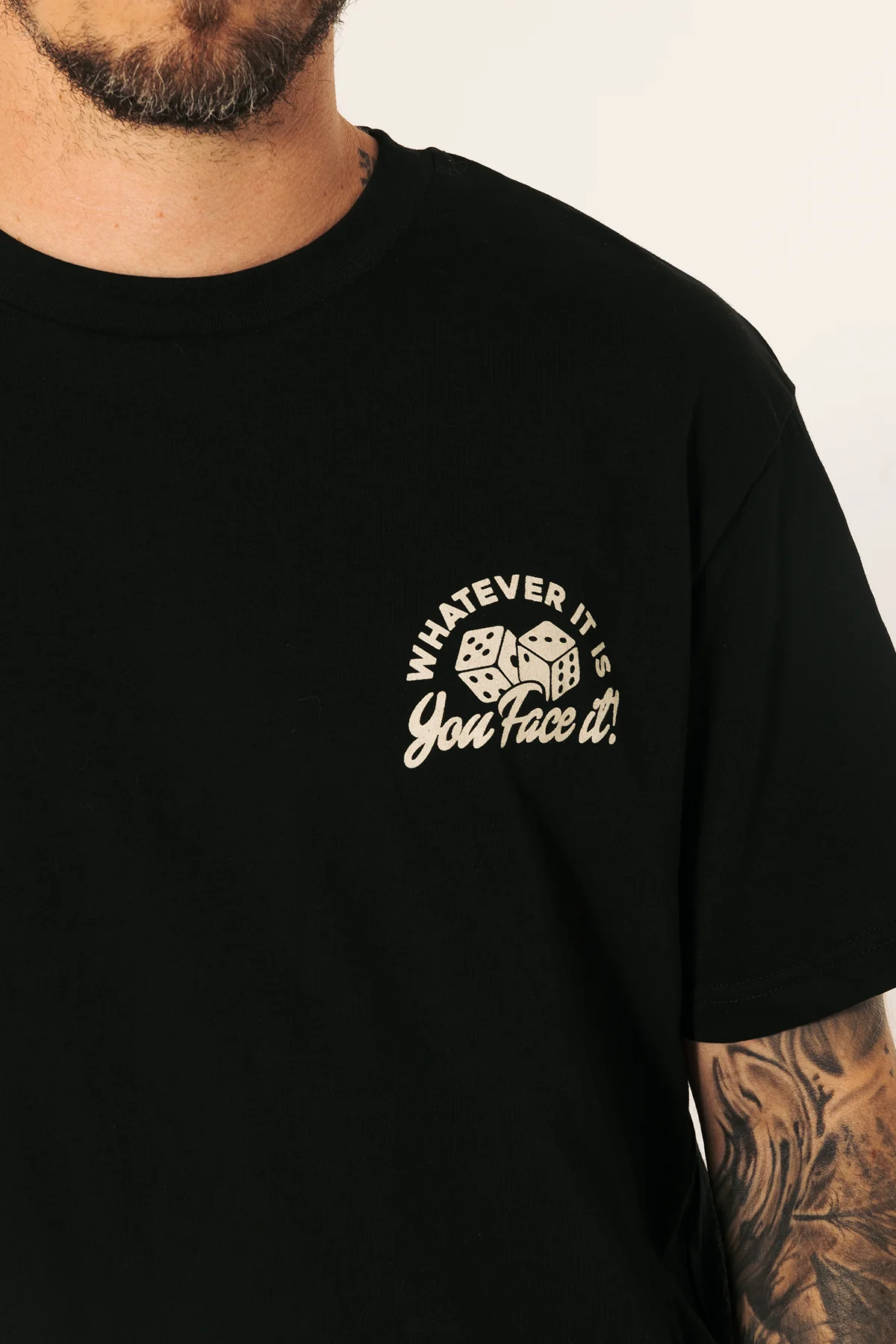 You Face It | Black Tee - Image 6