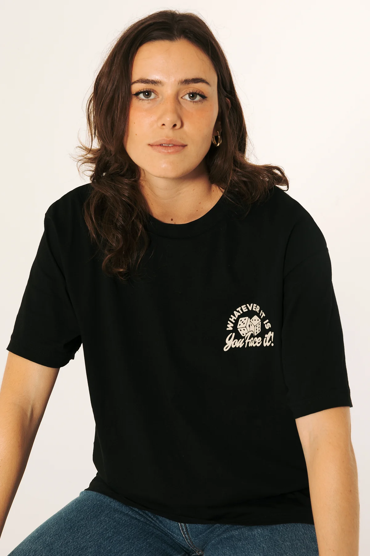 You Face It | Black Tee - Image 7